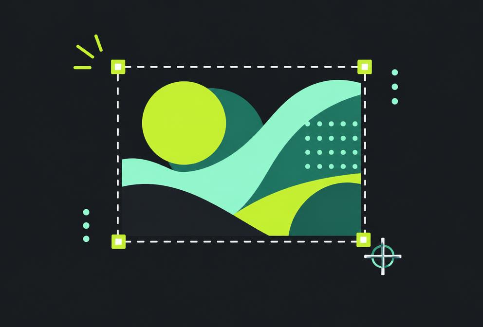 Illustration of a screen-capture selection frame